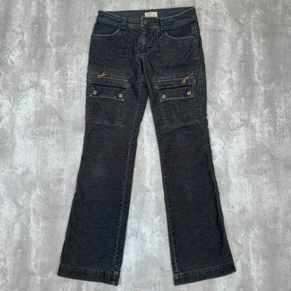 American Eagle Outfitters Pants - American Eagle Outfitters Corduroy Pants Womens 4 Black Flared Bootcut Granola